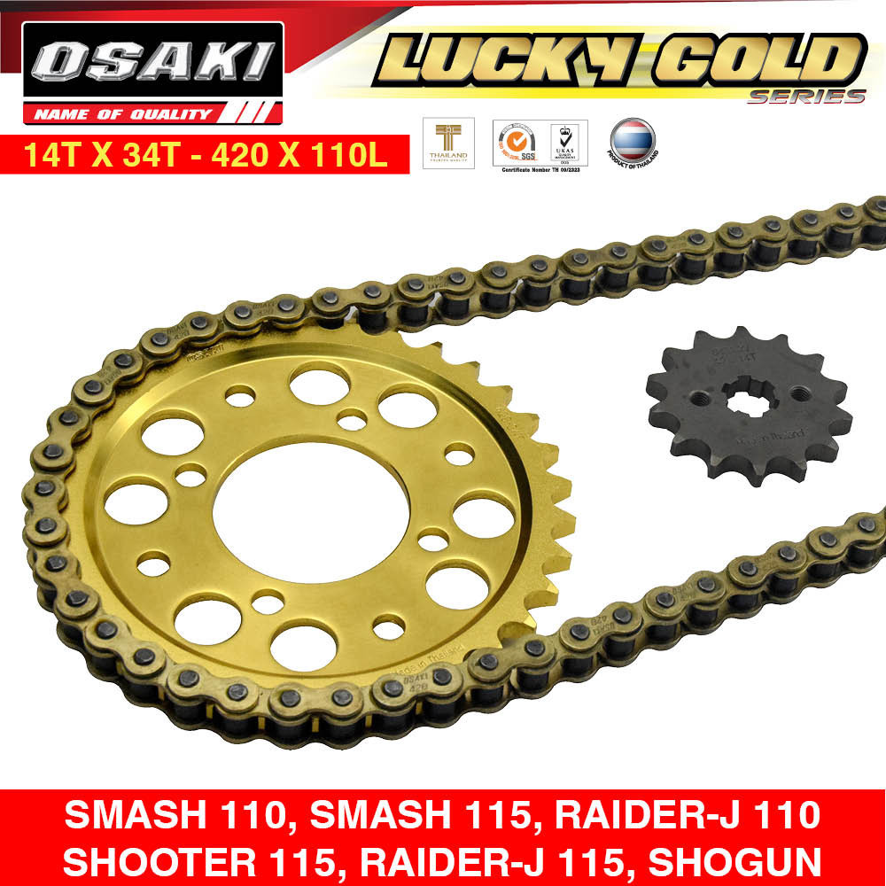 Smash, Raider-J 110/115, Shooter, Smash 115 Fi Osaki Lucky Gold Chain ...