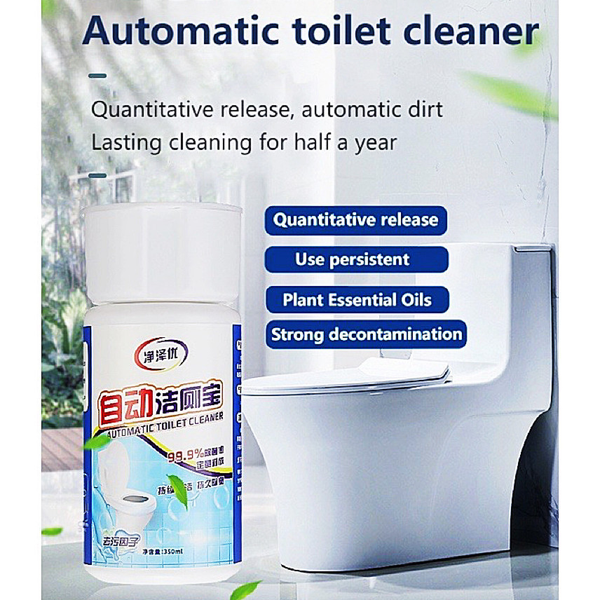 Automatic Toilet Bowl Cleaner 350ml Auto Releasing Dirt Removal 10 ...