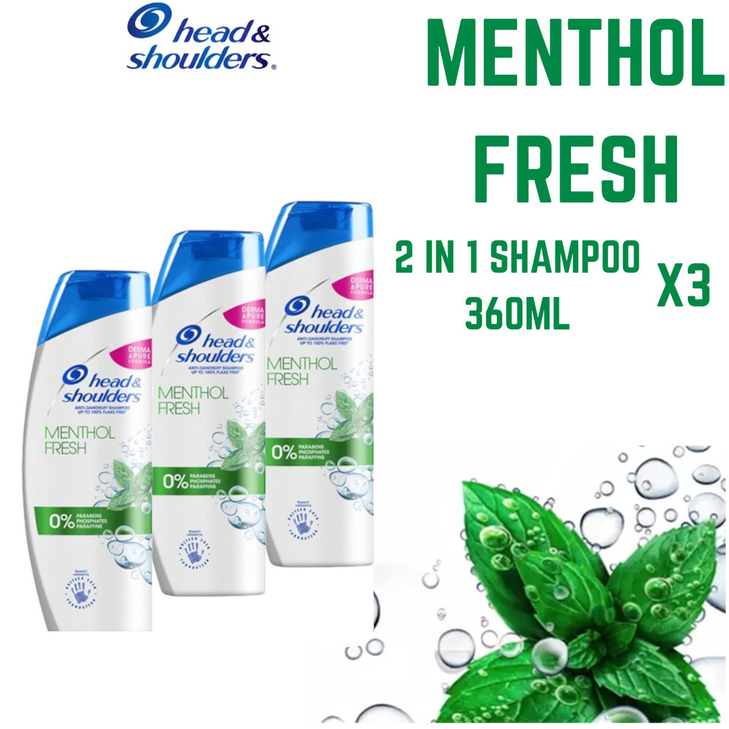 Head & Shoulders 2-in-1 Menthol Shampoo 360ml | Shopee Philippines