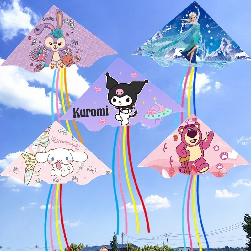 Cartoon Sanrio Kuromi My Melody Cinnamoroll Kites with 100m Kite String ...