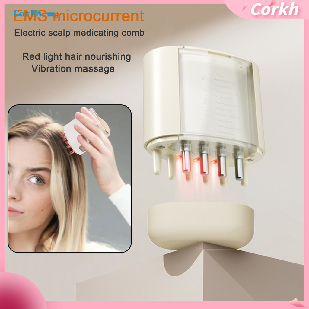 CK Hair Oil Applicator Microcurrent Red Light Scalp Vibration Massager ...