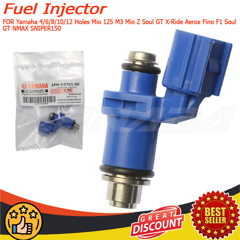 Racing Fuel Injector Yamaha 4/6/8/10/12 Holes Mio 125 M3 Mio Z Soul GT ...