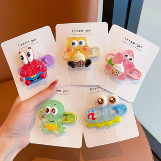 Sanrio Kuromi Melody Hair Clips with Patrick, Mr. Krabs, and Squidward ...