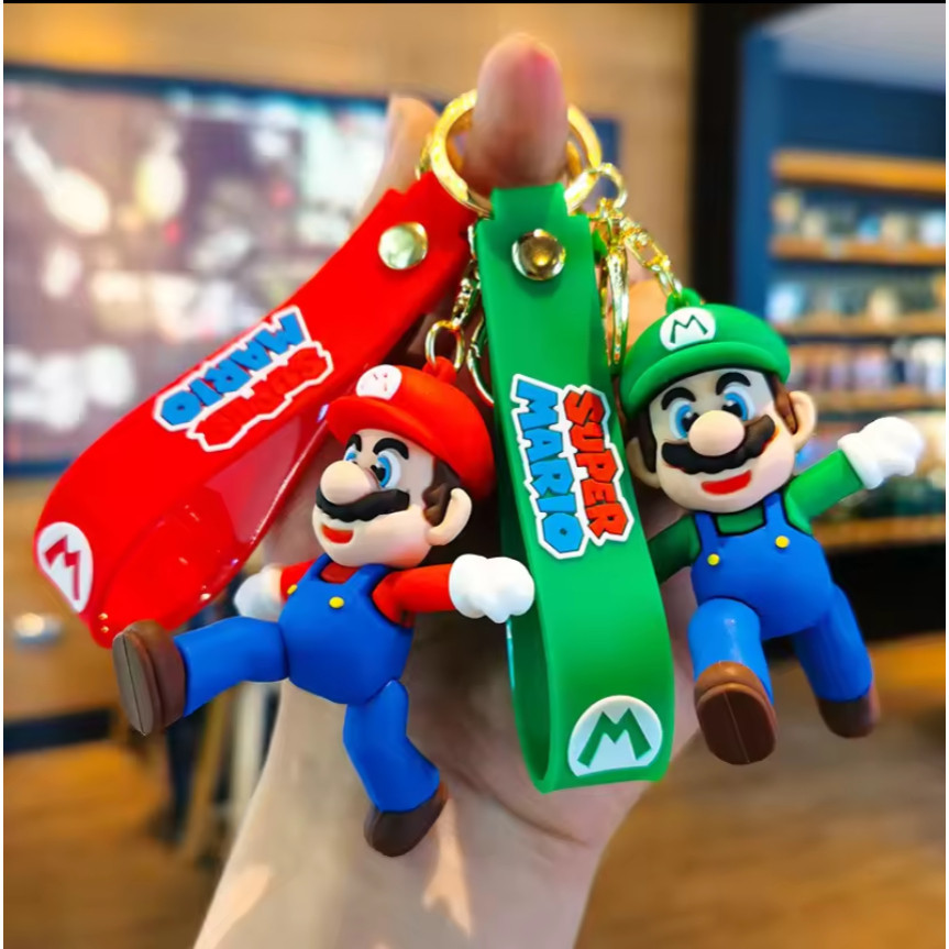 MP Mario Luigi Souvenir Keychain Key Ring Holder Bag Pendant | Shopee ...