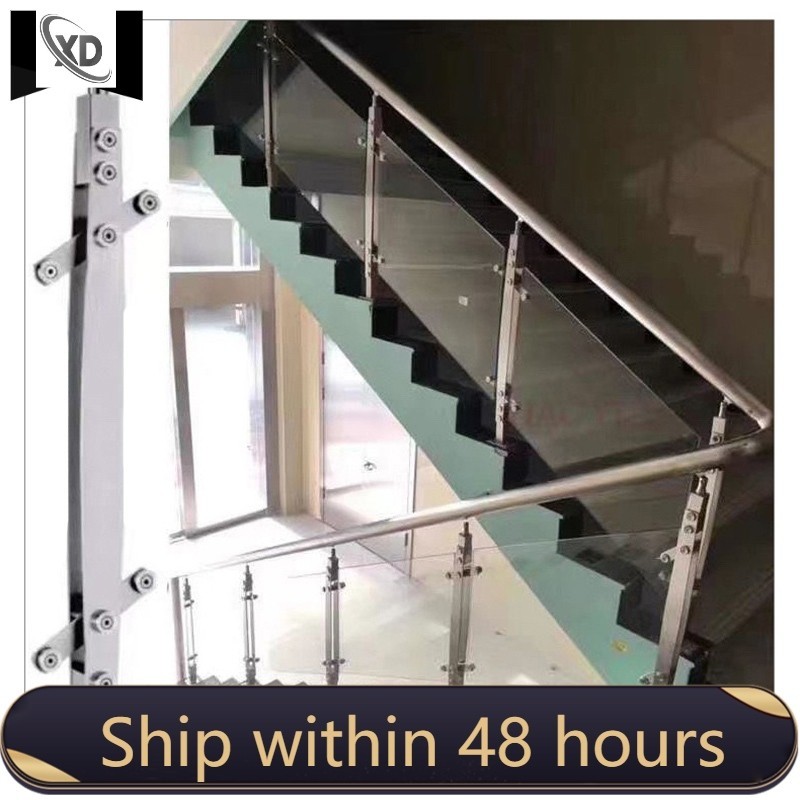 Glass Railing Post Stainless Steel Staircase Handrail Balusters Single ...
