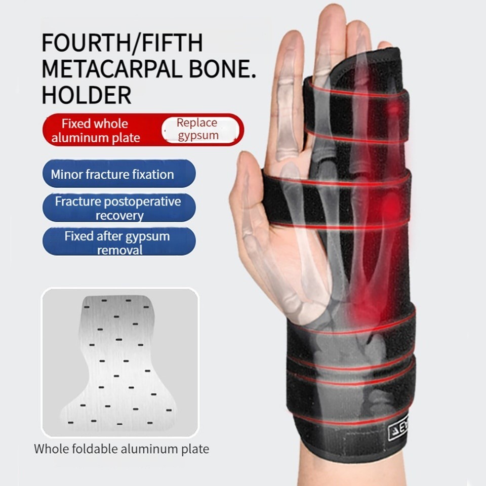 One Piece Pinky Finger Splint Hand Brace for Boxer Fractures, Broken ...