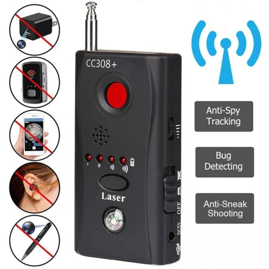 Anti-Spying Bug Detector CC308 Mini Full Range Wireless Camera Hidden ...