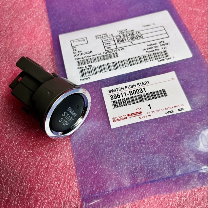 TOMBOL MESIN Toyota Engine Stop Start Switch Button 89611-B0031 New ...
