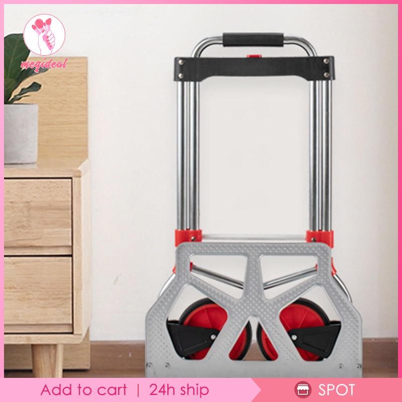 [MEGIDEAL] Folding Hand Truck Moving Portable Steel 80kg Bearing