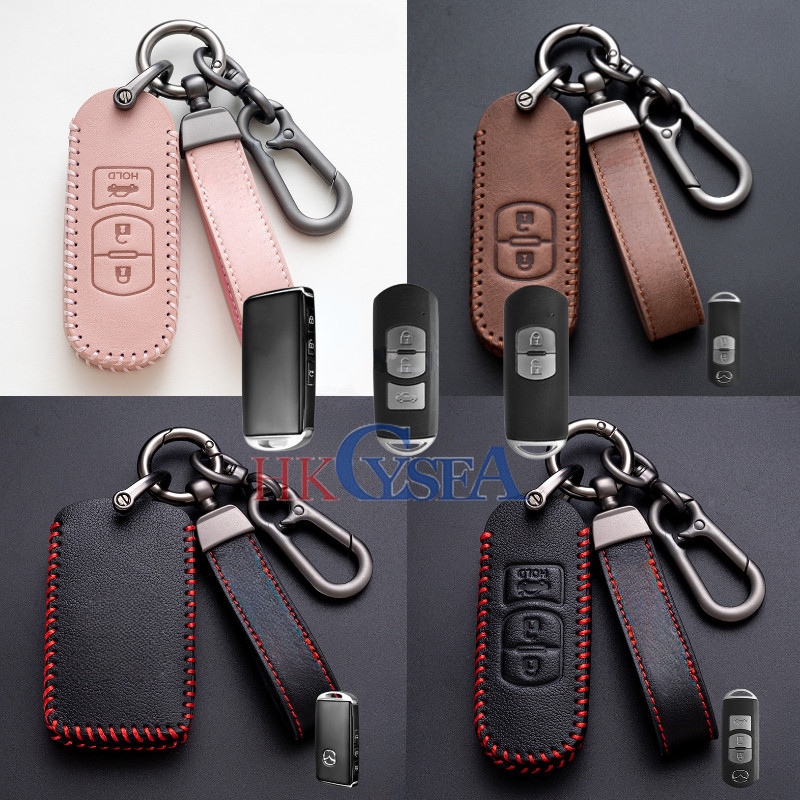 Leather key box suitable for Mazda 2, 3, 6, CX-5, CX-7, CX-9, MX-5 ...