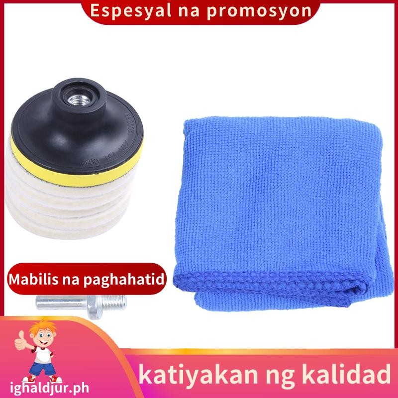 8PC 3inch 75mm Felt Polishing Pad Windscreen Scratch Repair Glass