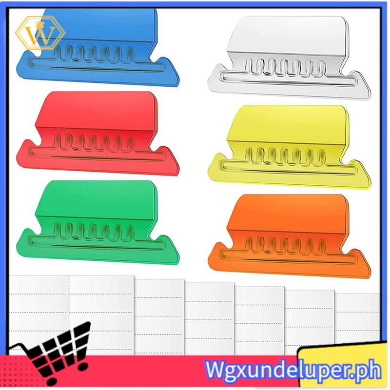 【W】60 Sets Hanging File Tabs and Inserts,Colorful File Folder Labels
