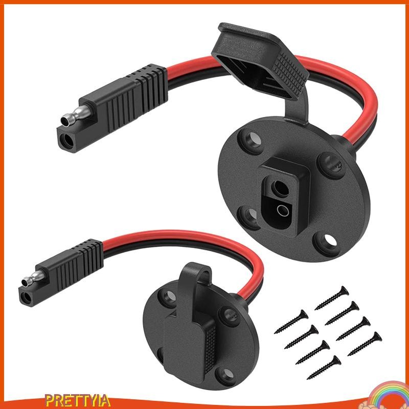 [PrettyiaPH] 2 Pieces SAE Socket SAE Battery Connector 2 Holes 12AWG