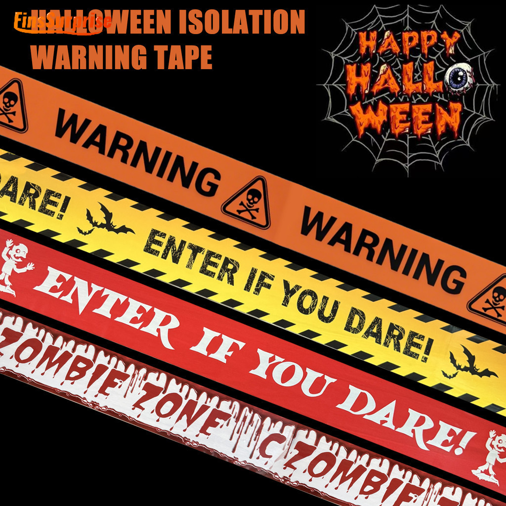 Party Fence Bizarre Decor - Halloween Horror Warning Banner - Creative ...
