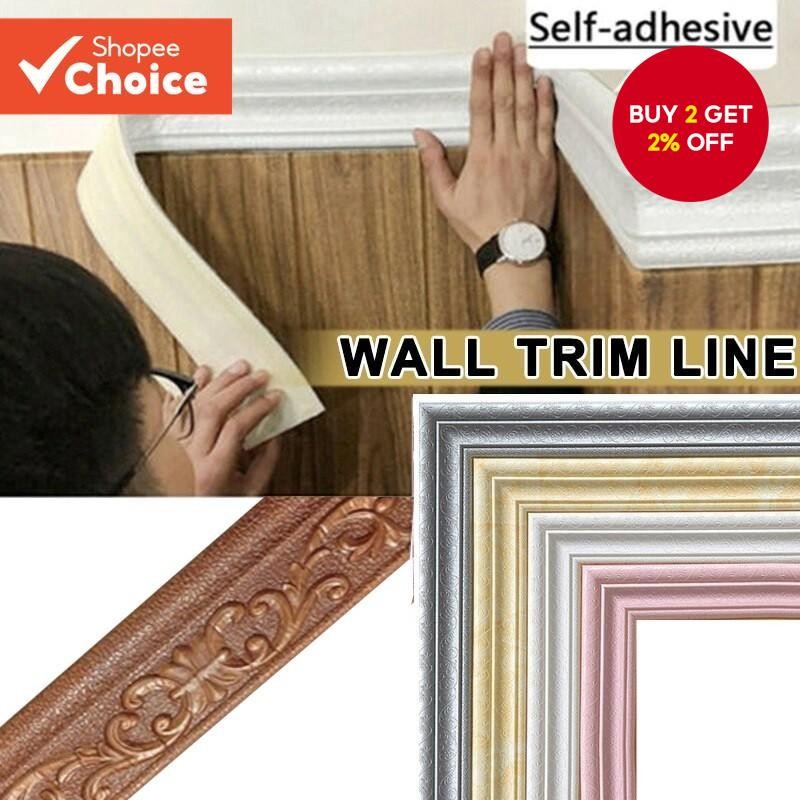 Wall decor wall sticker Corner line 2.3 meter Floor decoration ...