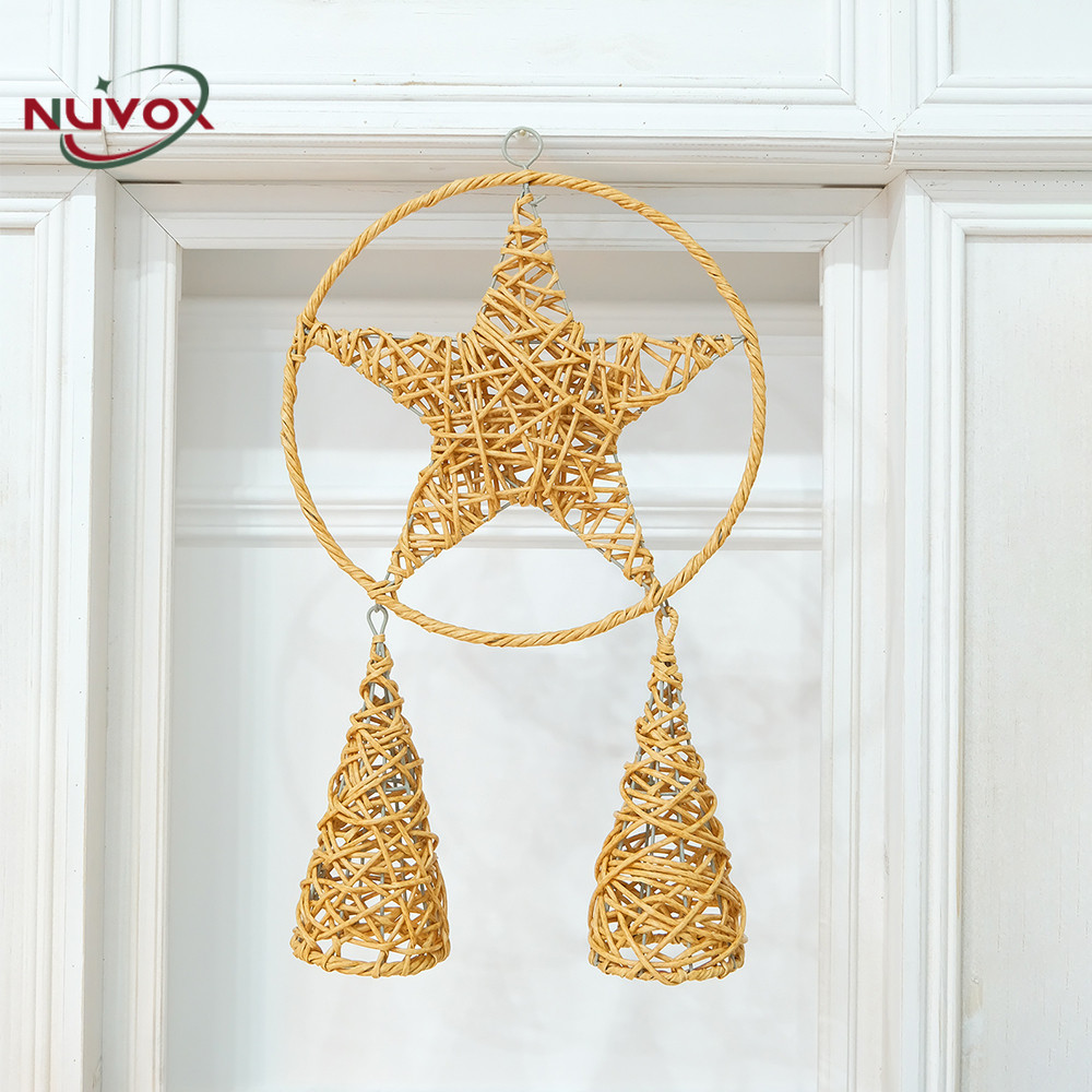 NUVOX Christmas Parol Rattan Handmade Christmas Star Hanging Ornaments ...