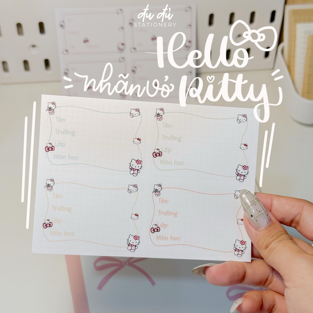 Set of 16 Hello Kitty Subject Notebook Labels Designed By Papaya ...