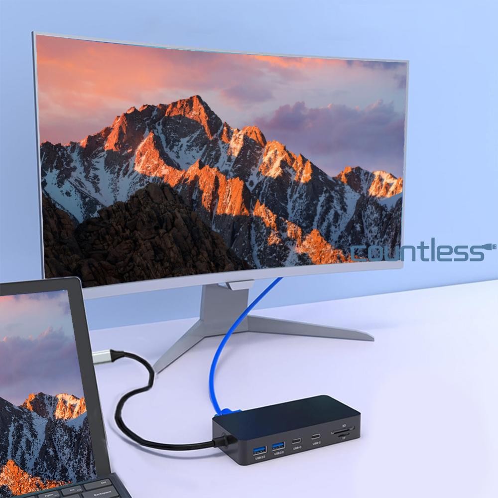 For Surface Pro Docking Station with Power Port Type C Hub for Surface