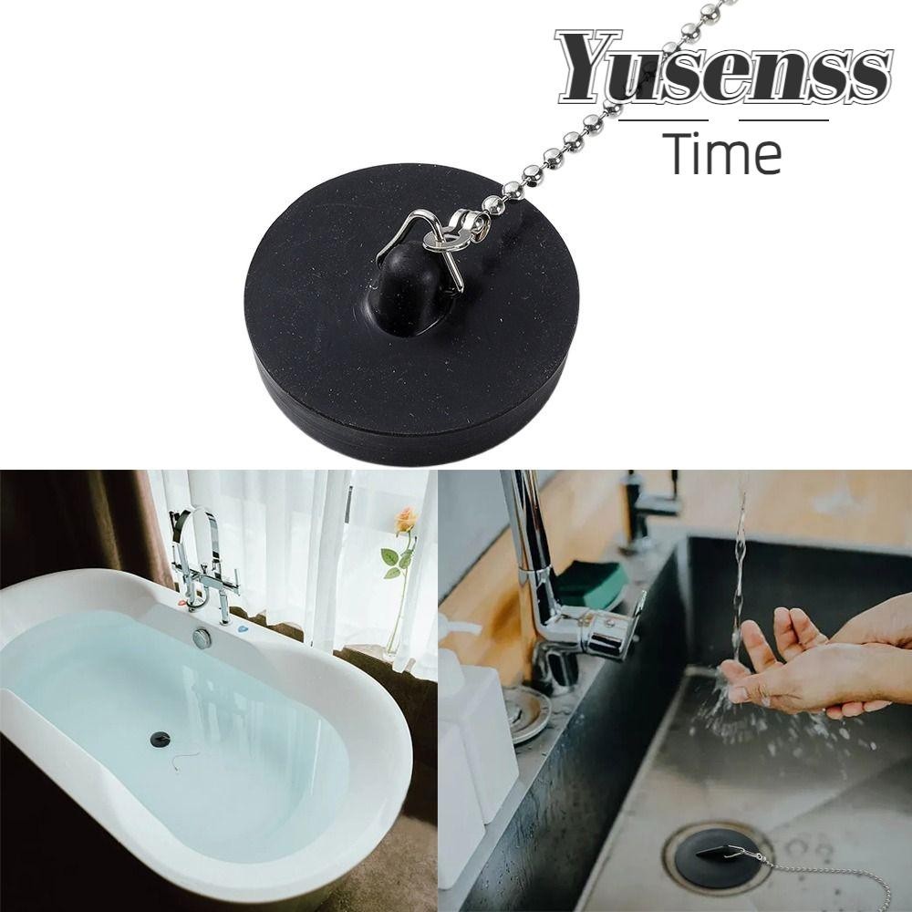 YUSENSS Choke Bathtub Drain Stopper, With Chain Cover Sink Drains