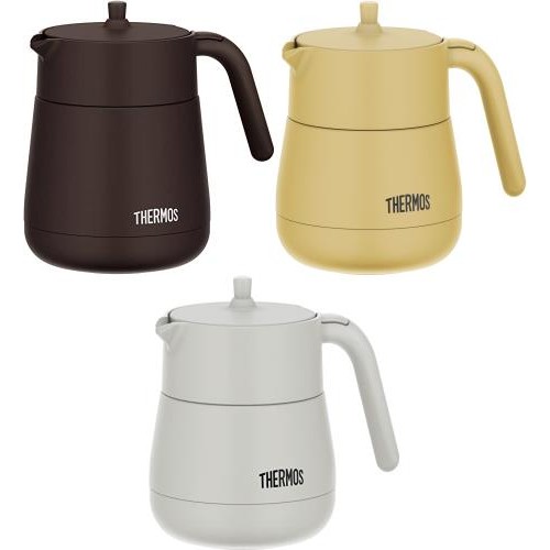Thermos Vacuum Insulated Teapot with Strainer 700ml Brown TTE700 BW