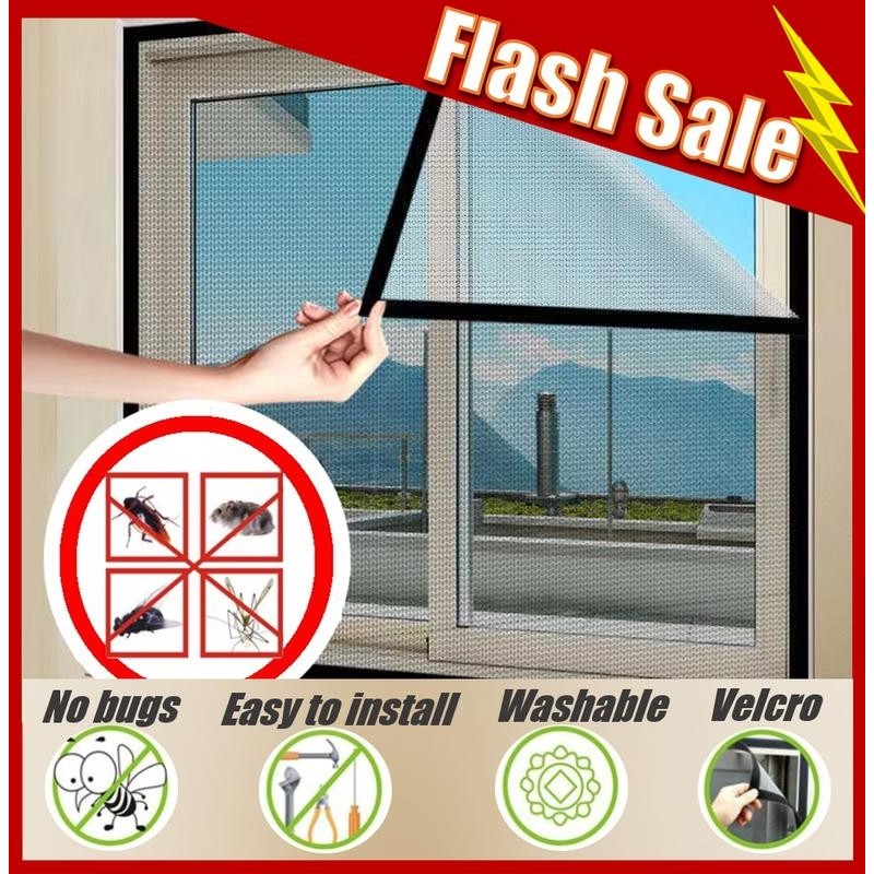 Window Screen Net Self-Adhesive Window Netting Anti-Mosquito Net ...