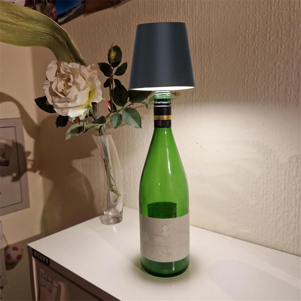 LED Wine Bottle Lamp 3 Colors Dimmable Wine Bottle Light Touch Control ...