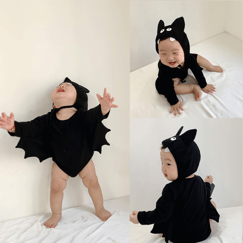 2024 Halloween Bat Costume For Baby Boy Girl 018 Months Black Long
