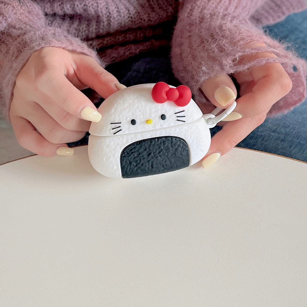 Hello Kitty Rice Ball Silicone Case For HUAWEI FreeBuds 4 4i 5 5i Cover ...
