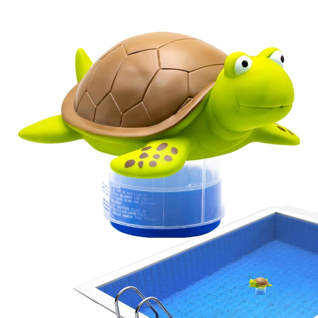 Pool Chlorine Dispenser Hot Tub Floater with Turtle Design Cute Pool ...