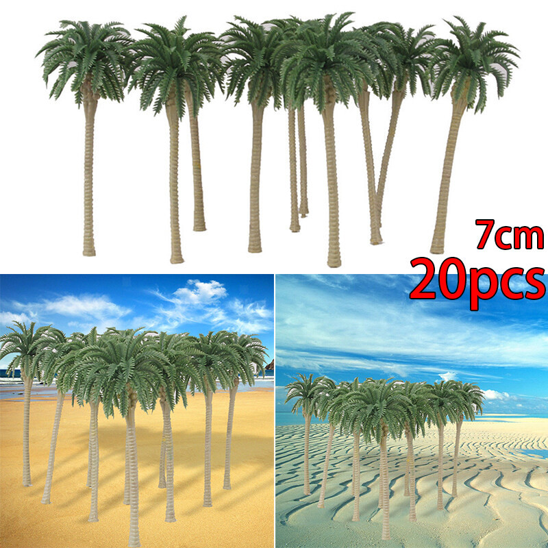 GG+【Ready Stock】 20Pcs Coconut Palm Model Trees Layout Forest Beach ...