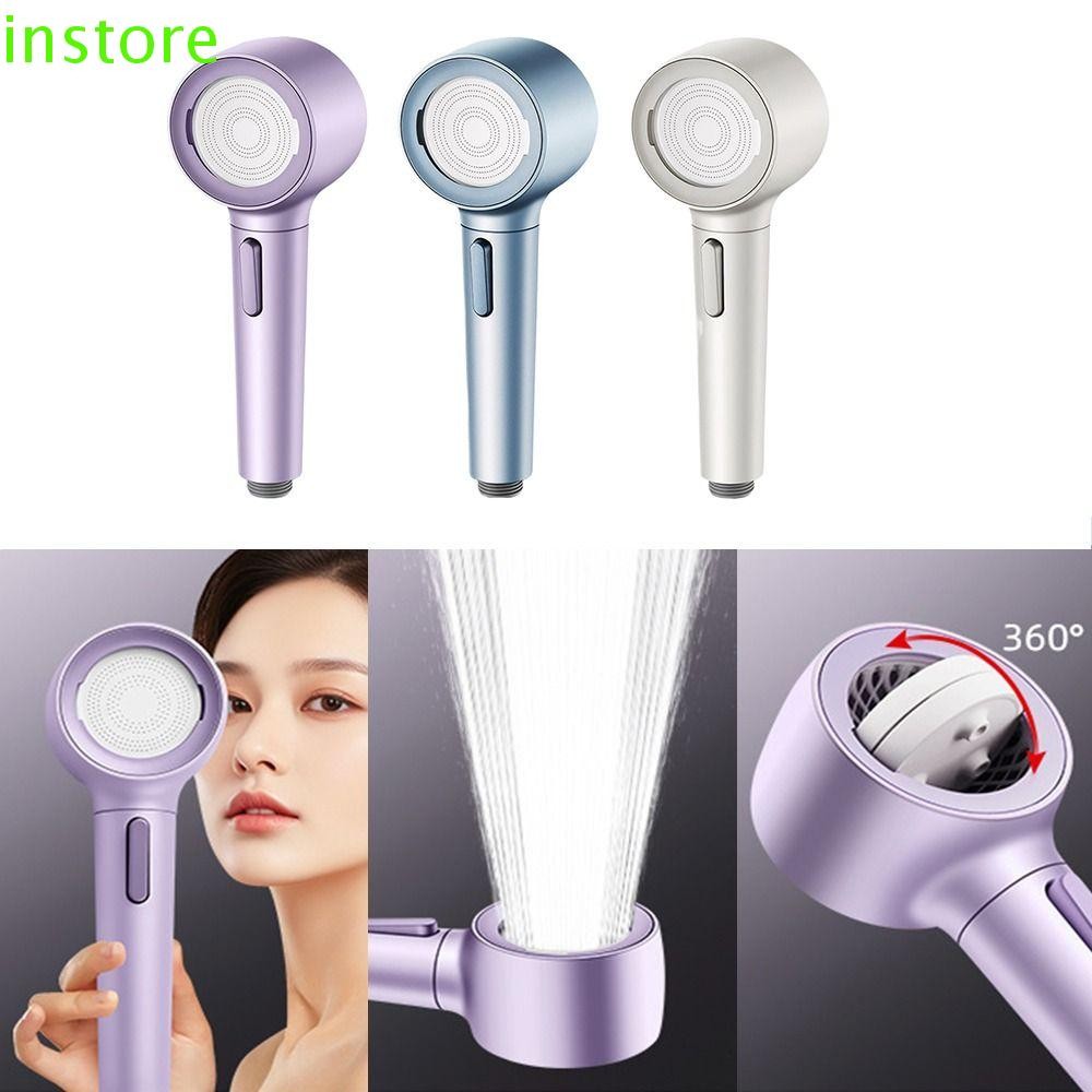 INSTORE 3D Shower Head, Antiscale Pressurized Boosting Showerhead