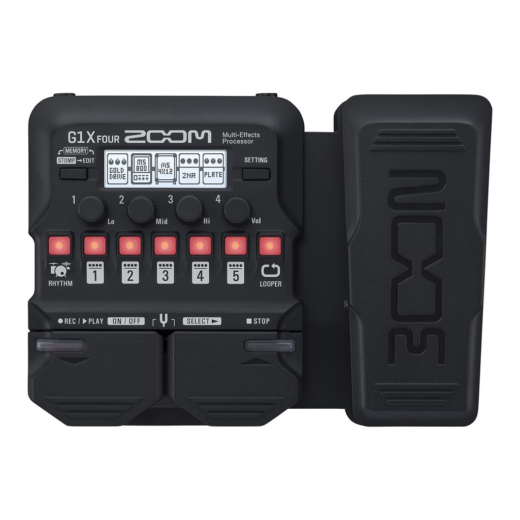 ZOOM Zoom Guitar MultiEffects Pedal G1X FOUR with manufacturer's 3