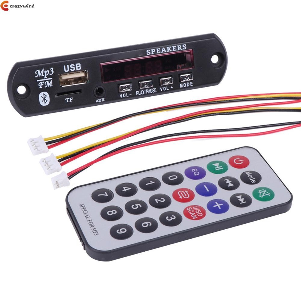 MP3 Decoder Board Audio Amplifier Receiver DC12V Remote Control Car ...