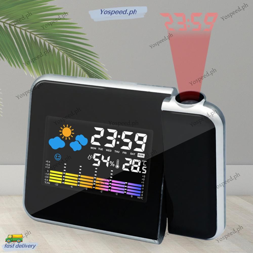 Digital LED Projector with Night Backlight Projection Clock Adjustable ...