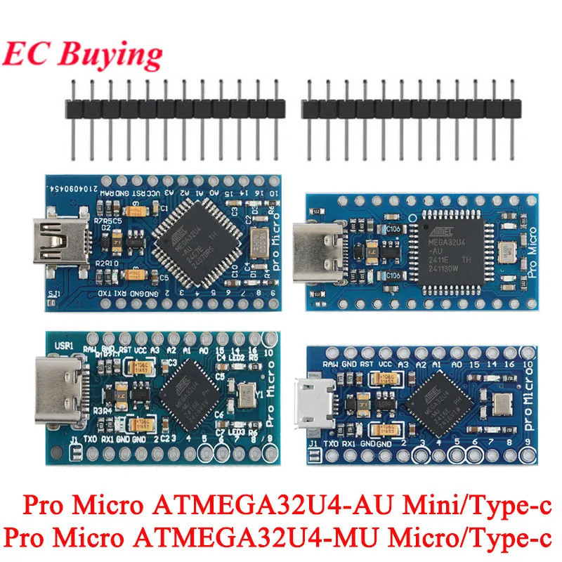 Pro Micro ATMEGA32U4 5V/16MHZ Type-c Mini USB Microcontroller Module ...