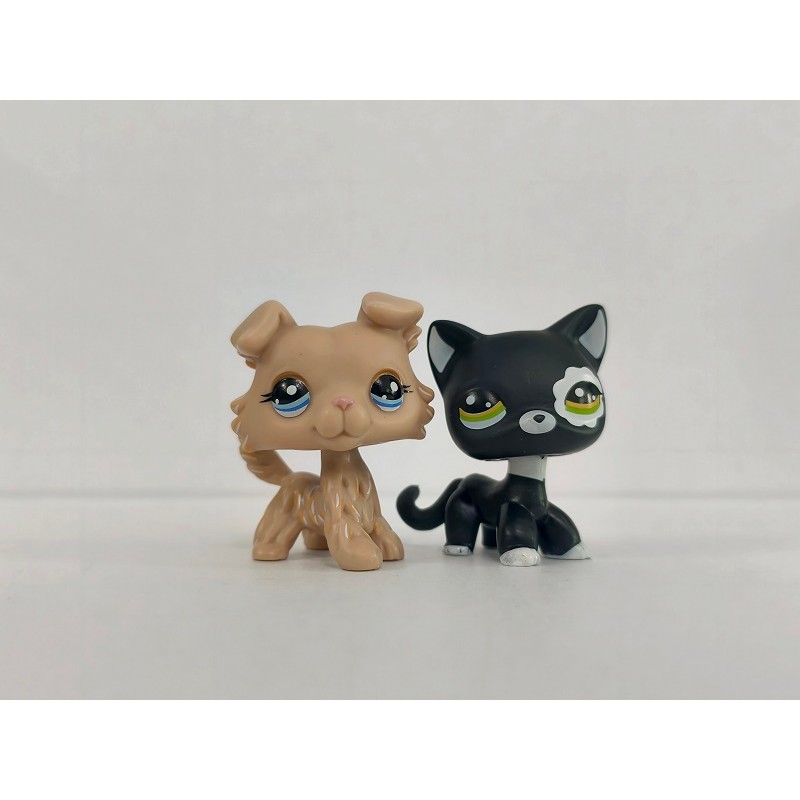 Figurine Littlest Pet Shop – Colley Jaune N°1194 – Authentique LPS – Occasion