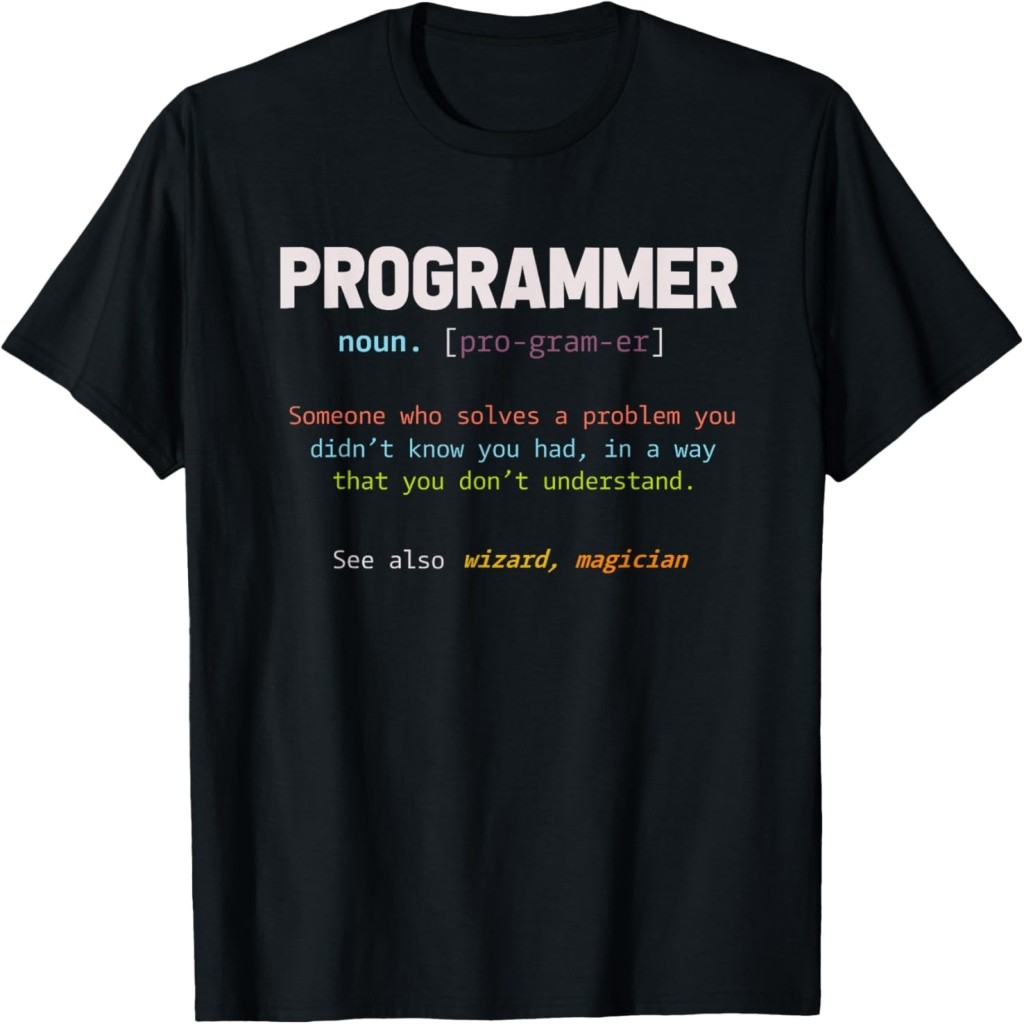 Programming Funny Computer Geek Gift Definition Programmer T-Shirt ...