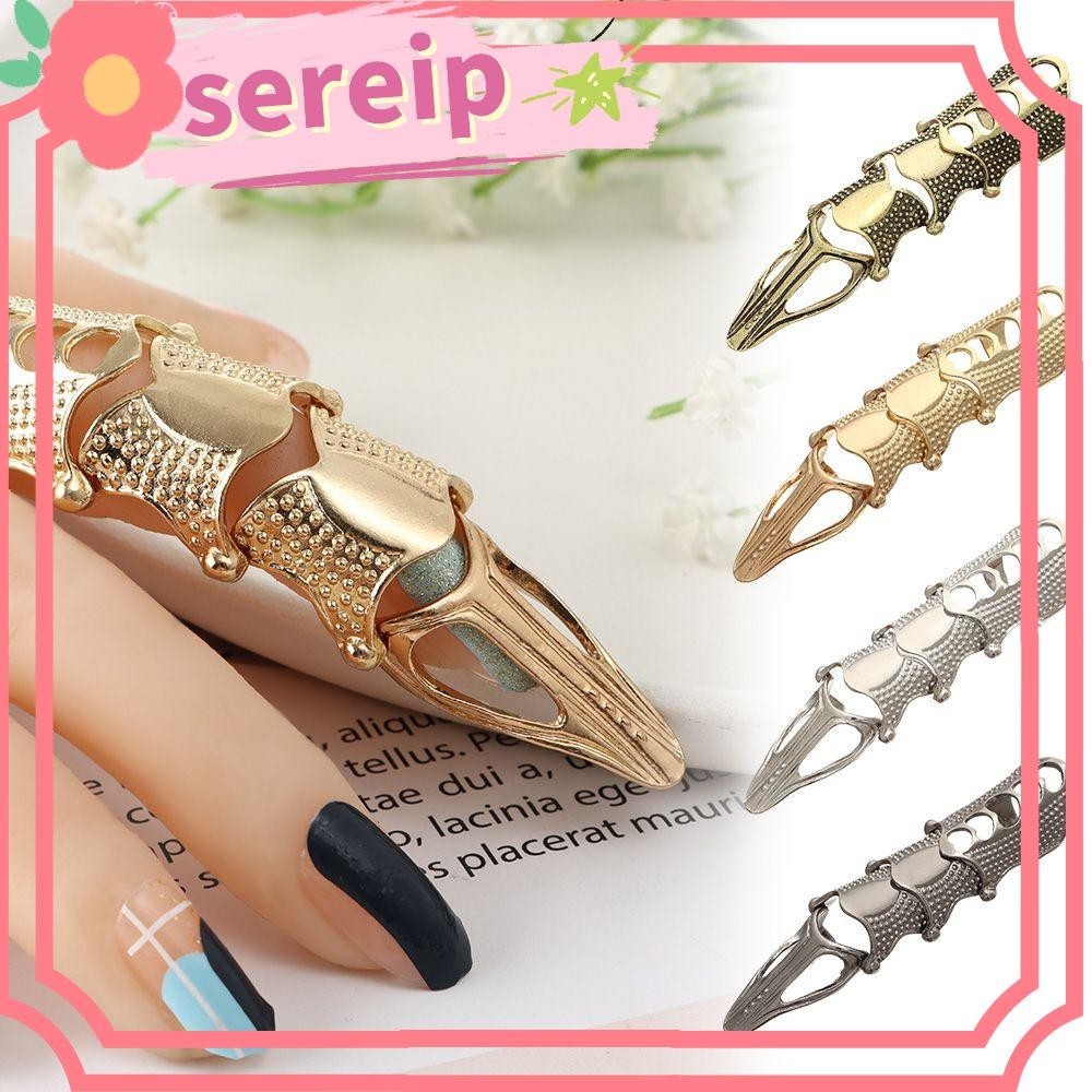 SEREIP Finger Claw Ring Metal Knuckle Full Finger Rock Scroll | Shopee ...