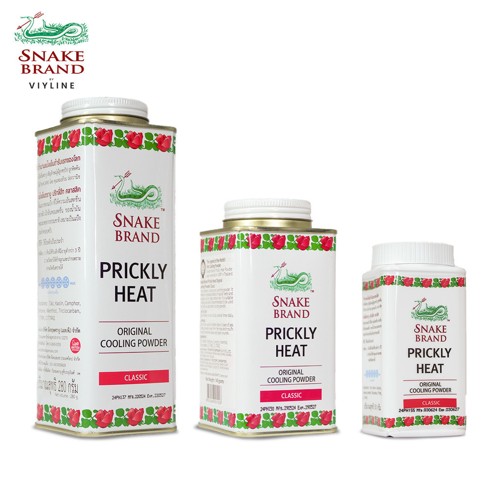 Snake Brand Prickly Heat Original Cooling Powder Classic | Shopee ...