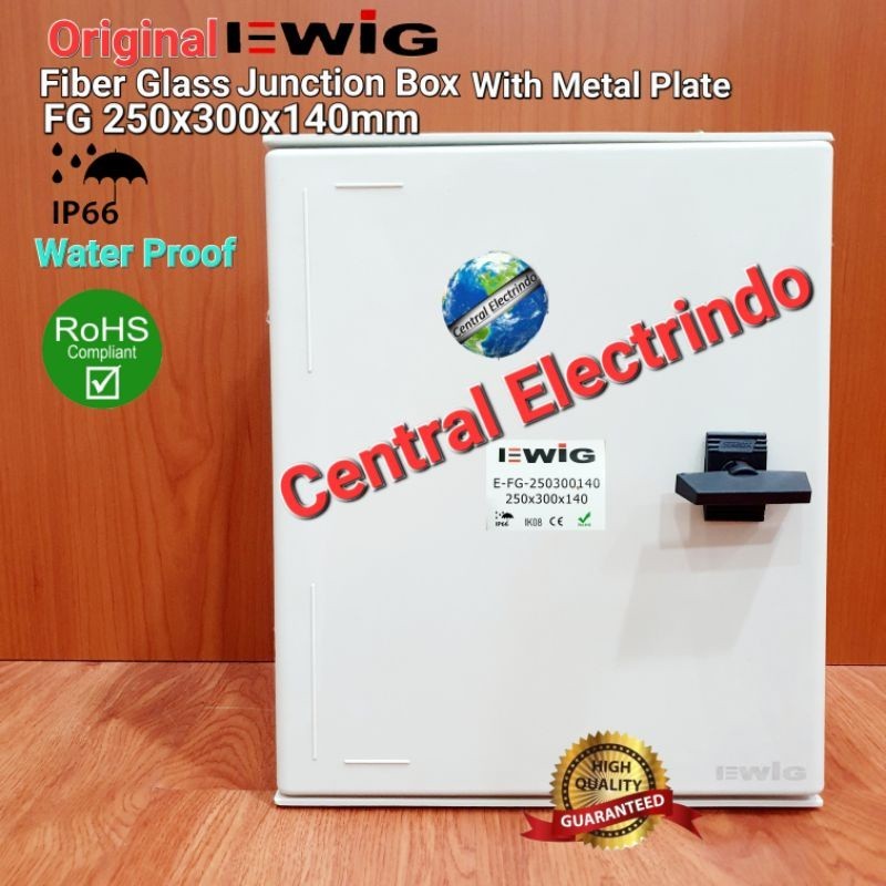 Fiber Glass Junction Box Panel FG 250×300×140mm EWIG With Metal Plate ...