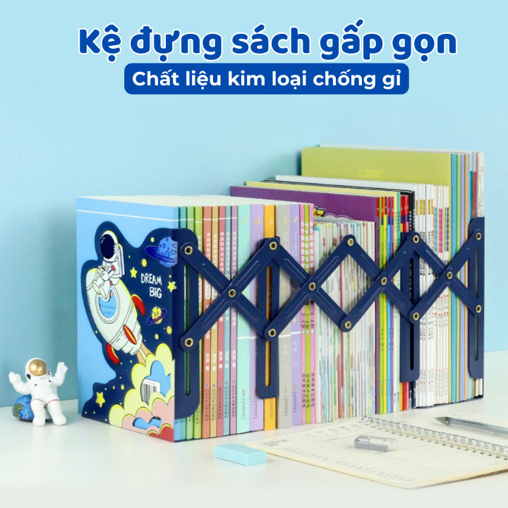 Foldable multipurpose desk bookshelf designed with 3 compartments made