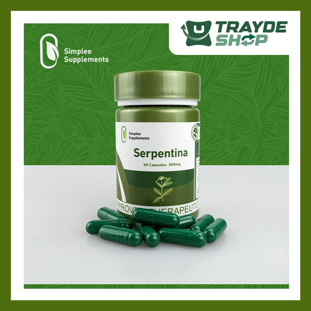 Simplee Serpentina – 500mg | 60 Capsules – Supports Calm, Body Balance ...