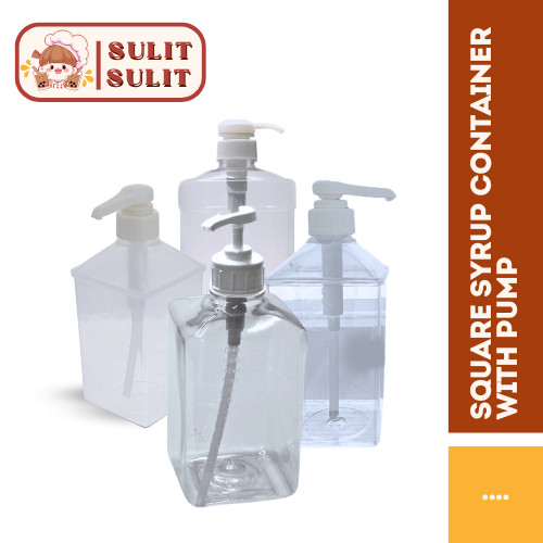 Syrup Plastic Container w/ Pump / pump dispenser / press pump bottles ...