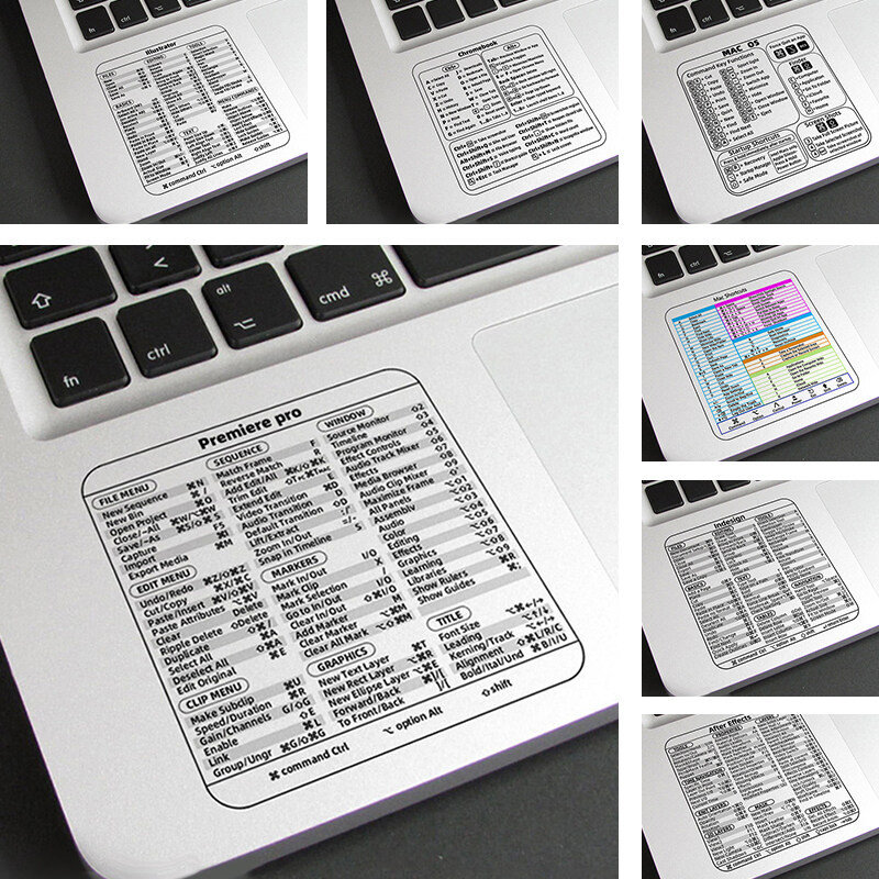 Software Shortcut Key Tips Waterproof Computer Sticker DIY