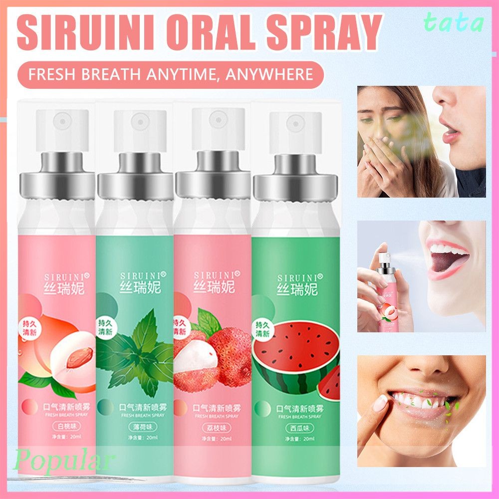Siruini Fresh Fruit Flavor Oral Spray Lasting Fresh To Remove Halitosis