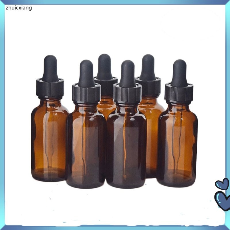 Amber Dropper Bottles Glass Mini Essential Oil Refillable Empty with