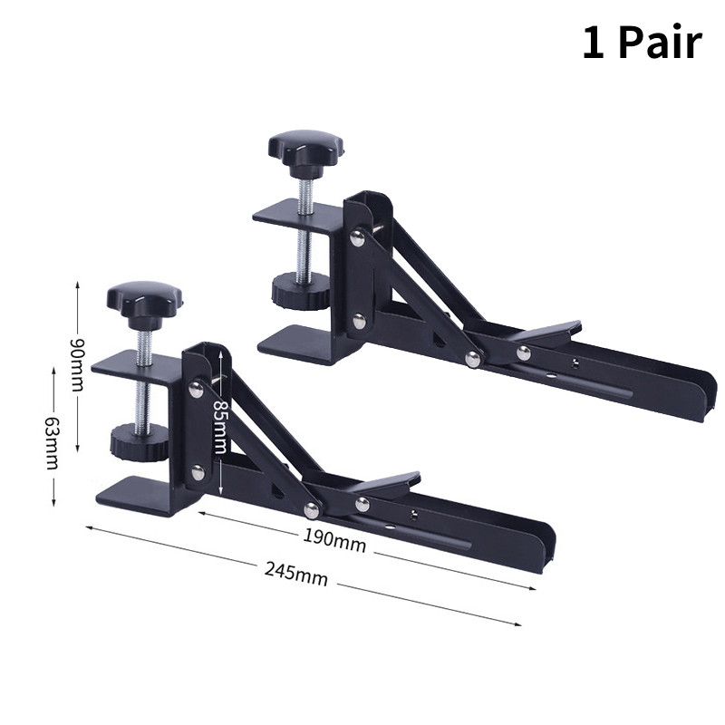 Meuctiffy 1 Pair PunchingFree Desktop Extending Boards Holder Foldable
