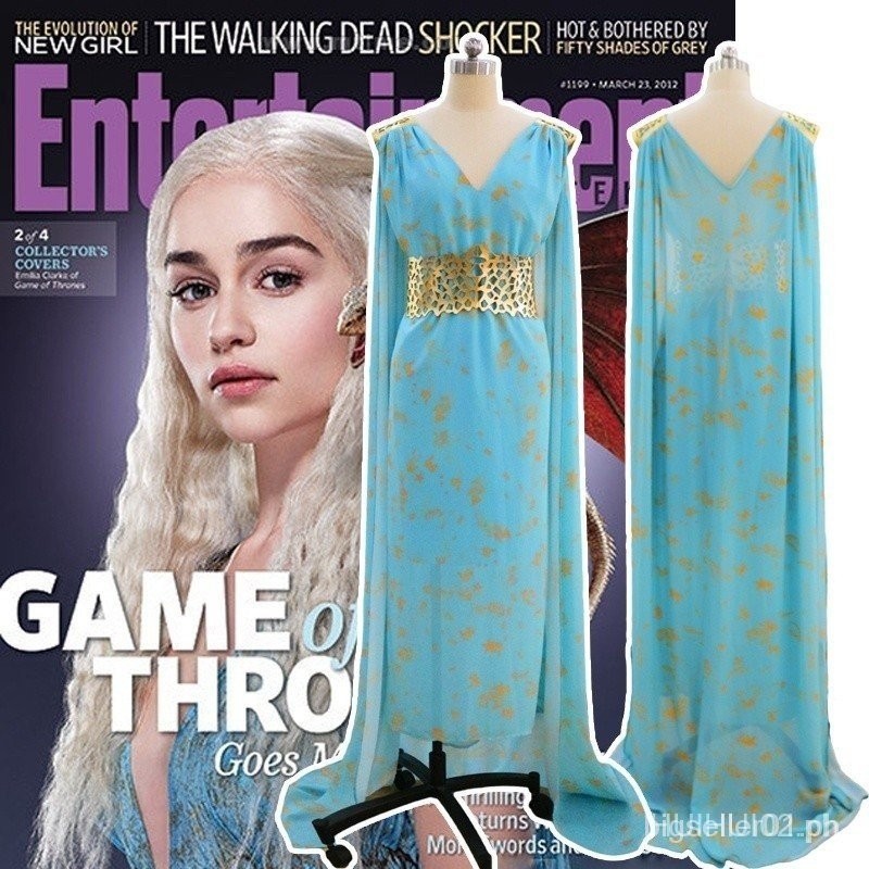 Mother of Dragons Game of Thrones Costume Daenerys Targaryen Dress With