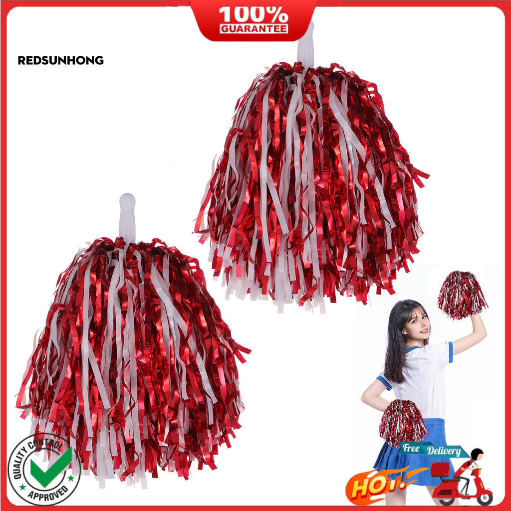 RE.Z Competition Cheer Accessories Lightweight Cheer Pom Poms Shiny ...