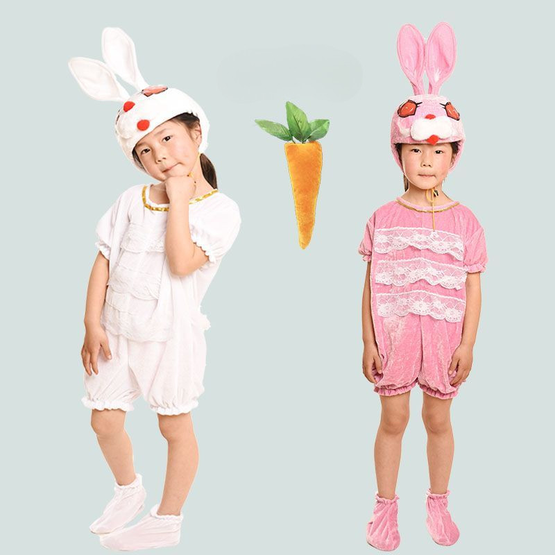 【Ready Stock】Children's Bunny White Rabbit Animal Performance Costume — free download